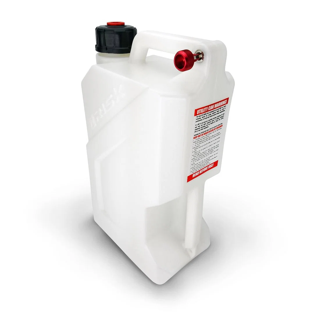 00281 – STKR CONCEPT Liquid Storage Container, White 3 Gallon Free Standing Thick-Walled HDPE Plastic 3 Handle Design...